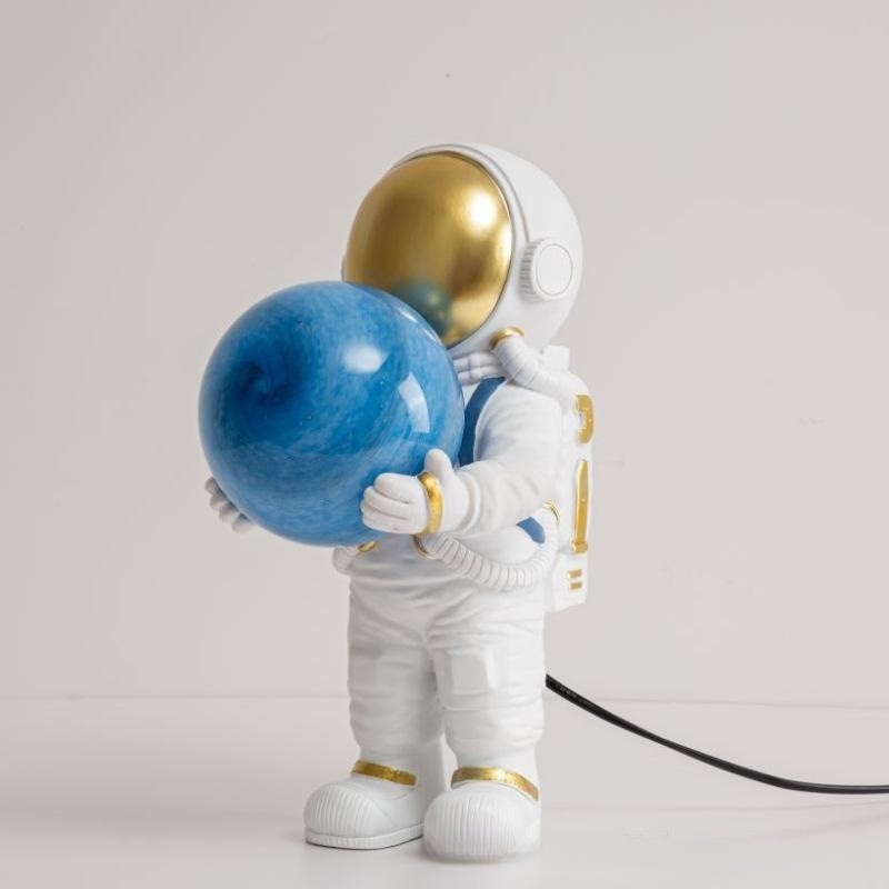 Astronaut luova makuuhuoneen sängyn avaruusvalaisimet