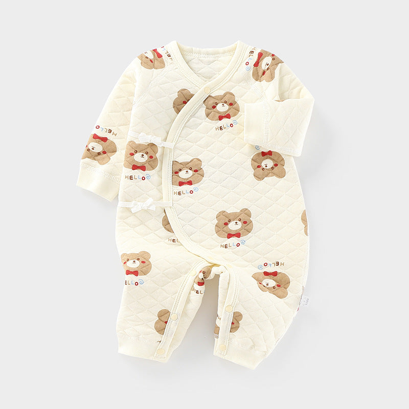 Vadderad långärmad baby onesie