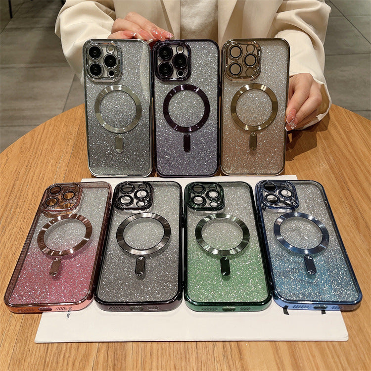 Magnetic Magnetic Phone Case Electroplating Soft Shell