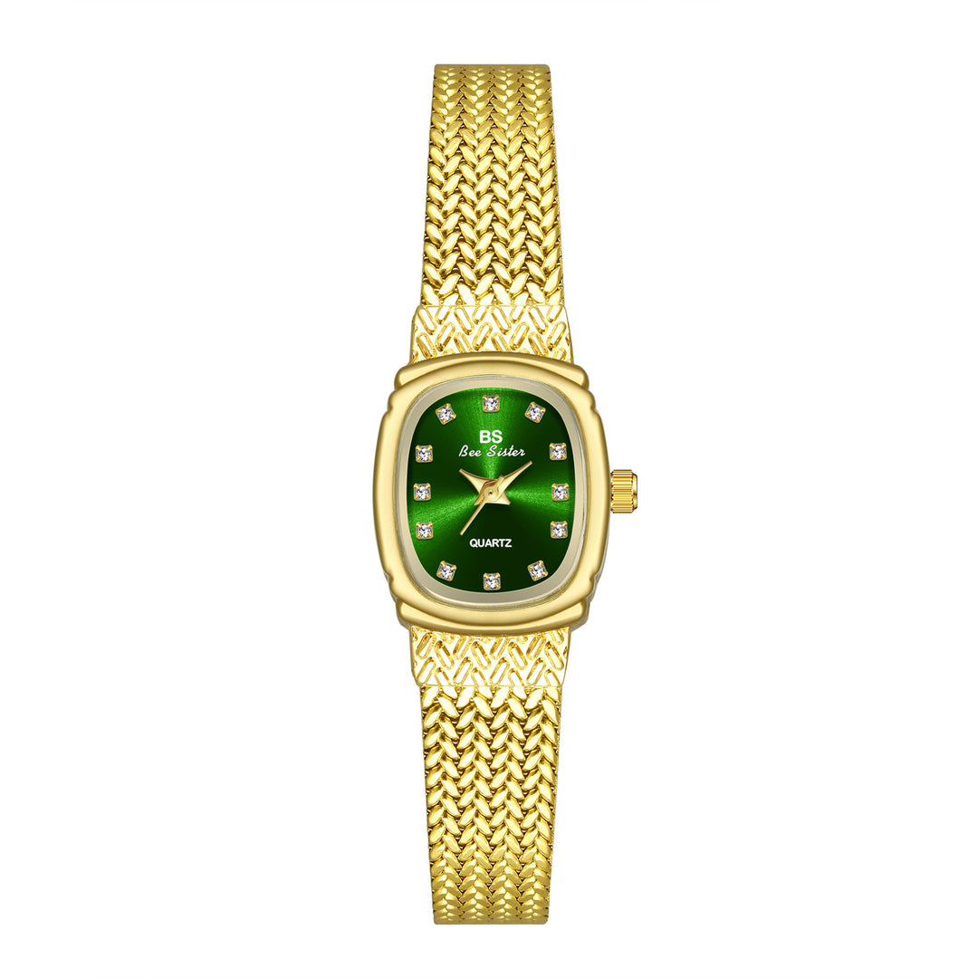 Light Luxury Ins Wheat Temperamento simple Pequeño reloj dorado