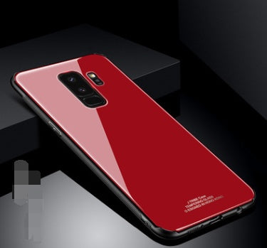 Samsung S9 Plus Case Luxury Luxury Slim Silicone Slicone + Hard Temperred Glack Armor Protection Back Téléphone Couverture