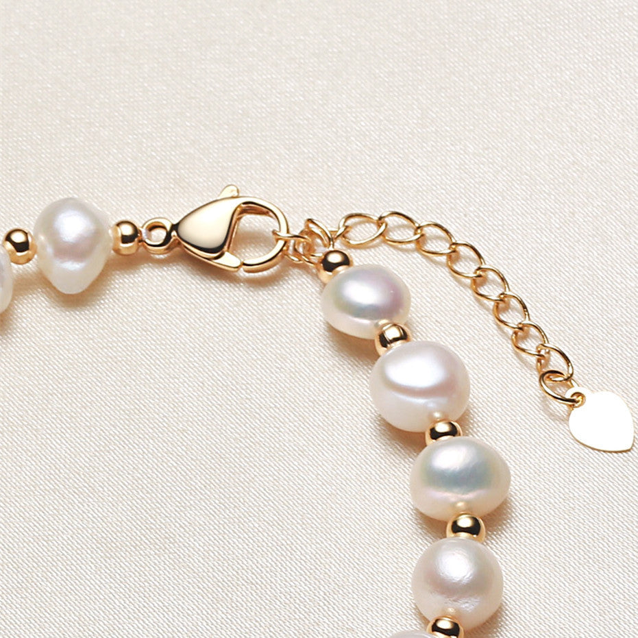 Bracelet Pearl Pearl Fionnuisce Faisean Ócáideach na mBan