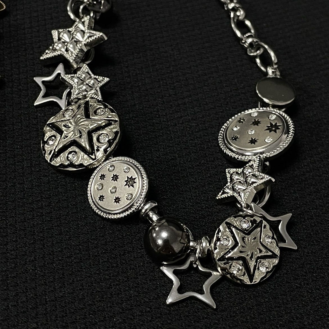 Китайское панк xingx ожерелье из изысканную винтажную кнопку нишу модное преувеличенное ожерелье