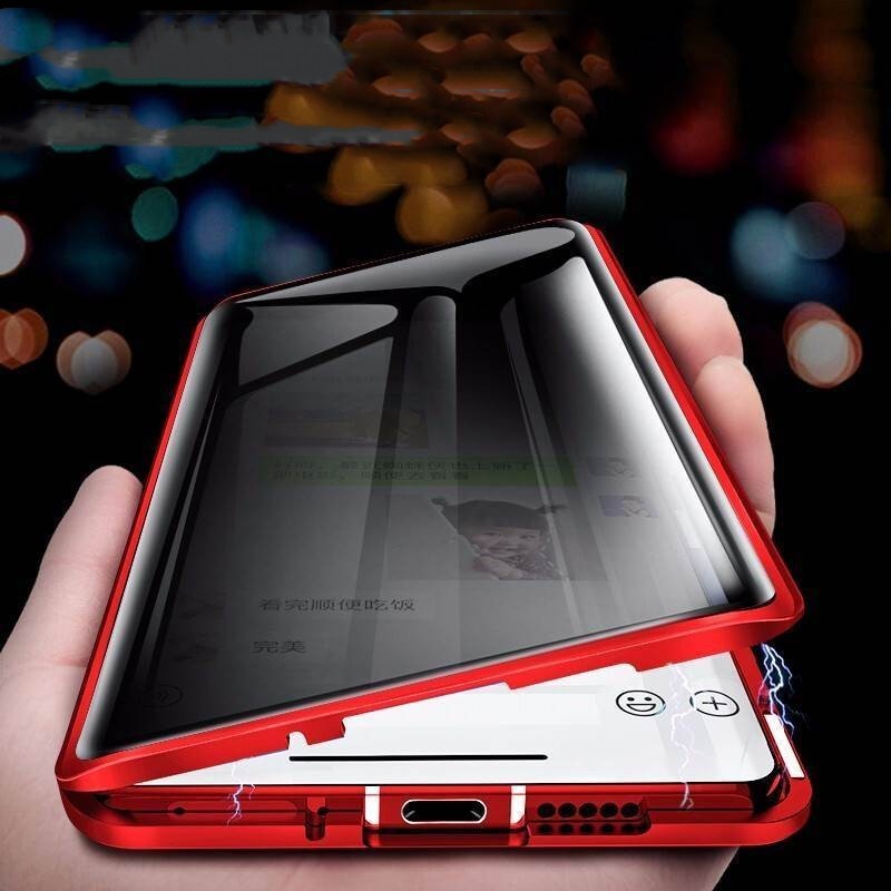 Peep-proof Magnetic King Phone Case Double-sided Glass
