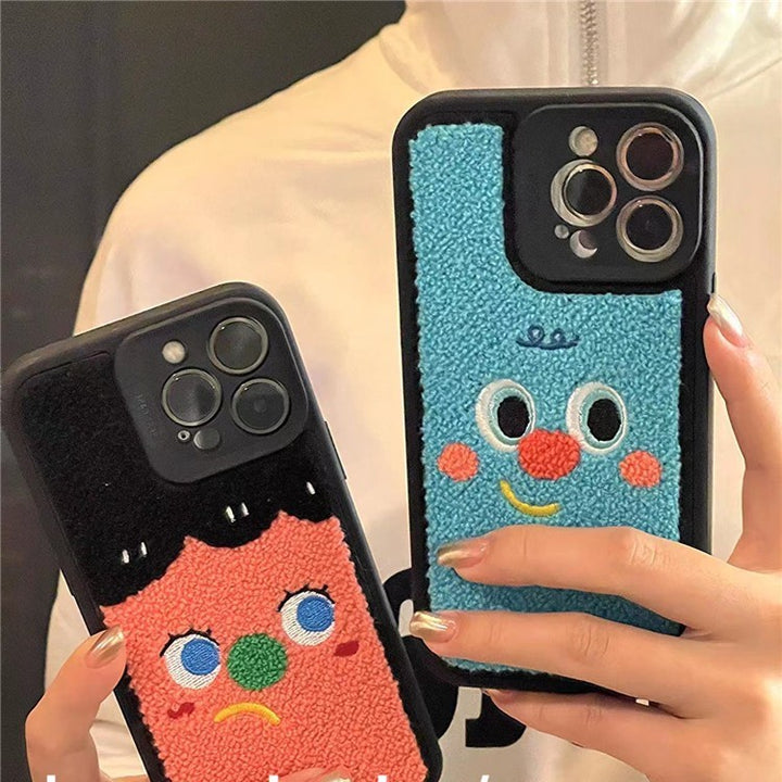 Towel Embroidered Couple Phone Case