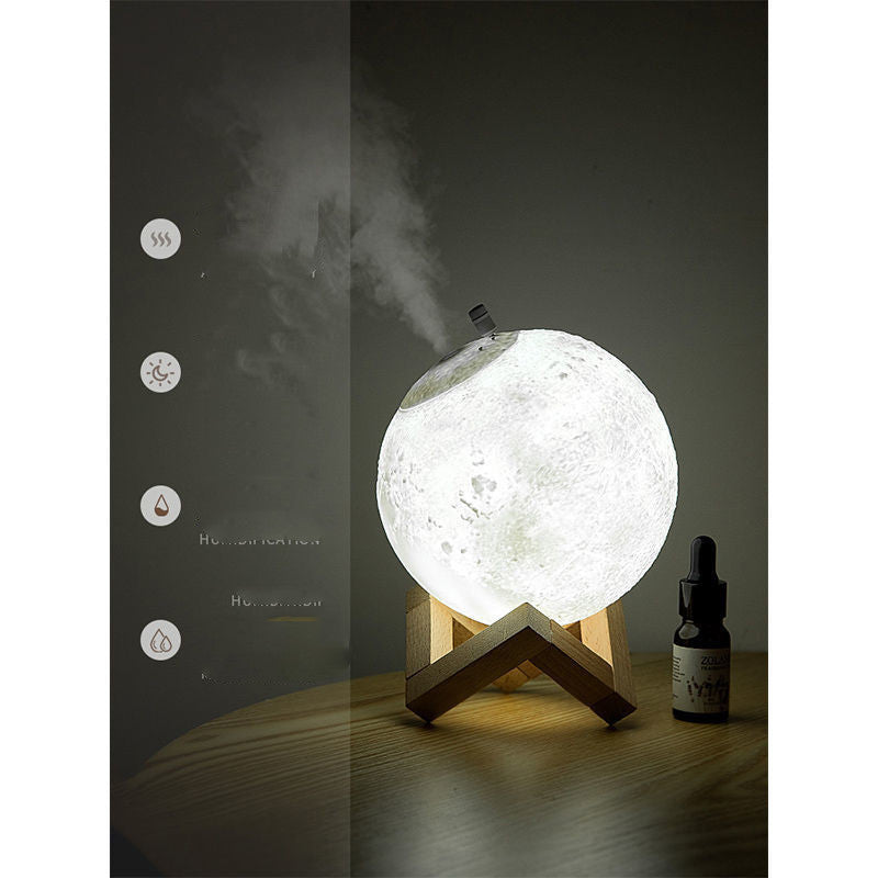 Lunar luchtbevochtiger nachtlicht slaapkamer huishouden aromatherapie hydraterende spray slaapzaal bedmut mute creatief geschenk