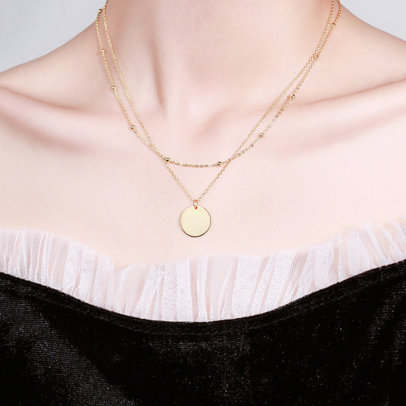 Collar de obleas de doble capa de moda para mujeres