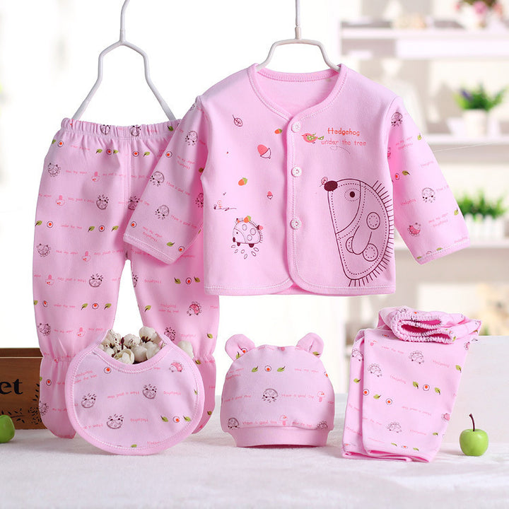 Комплект бельо от памучни бебешки дрехи