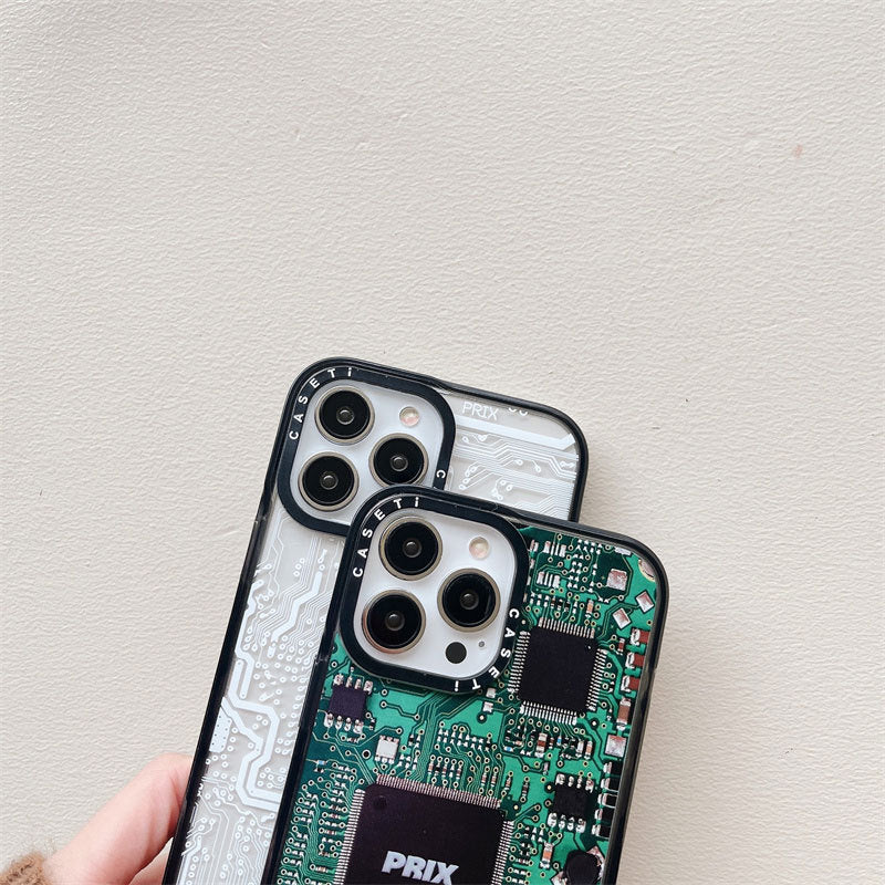 Circuit Circuit Board Creative Drop-Resistant Acrylique Téléphone Case