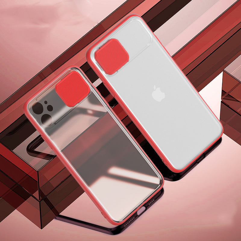 Lens sliding phone case