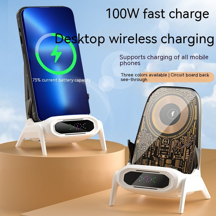 Transparent Small Chair Wireless Charger Mobile Phone Stand