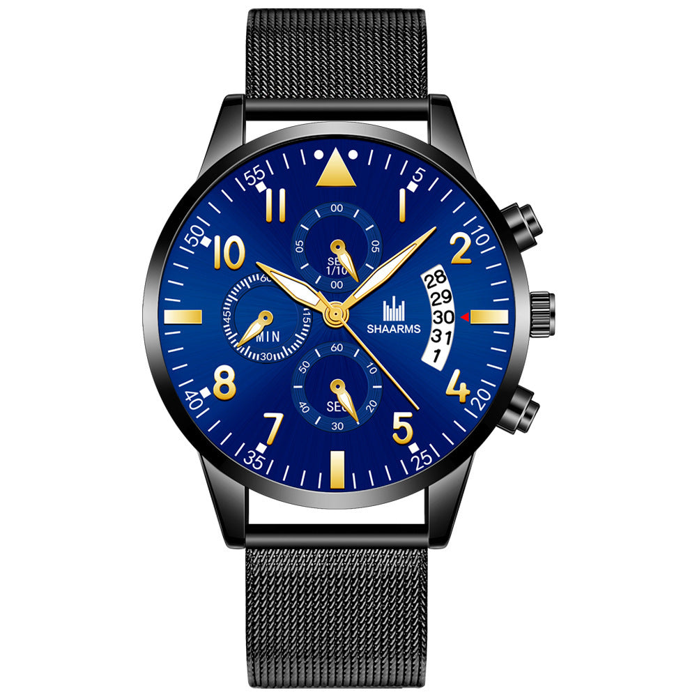 Concept Men's Mesh Cint Calendar Quartz Watch