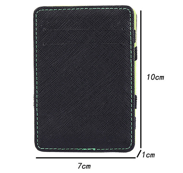 Flip Magic Wallet Cross Pattern Short Card Holder