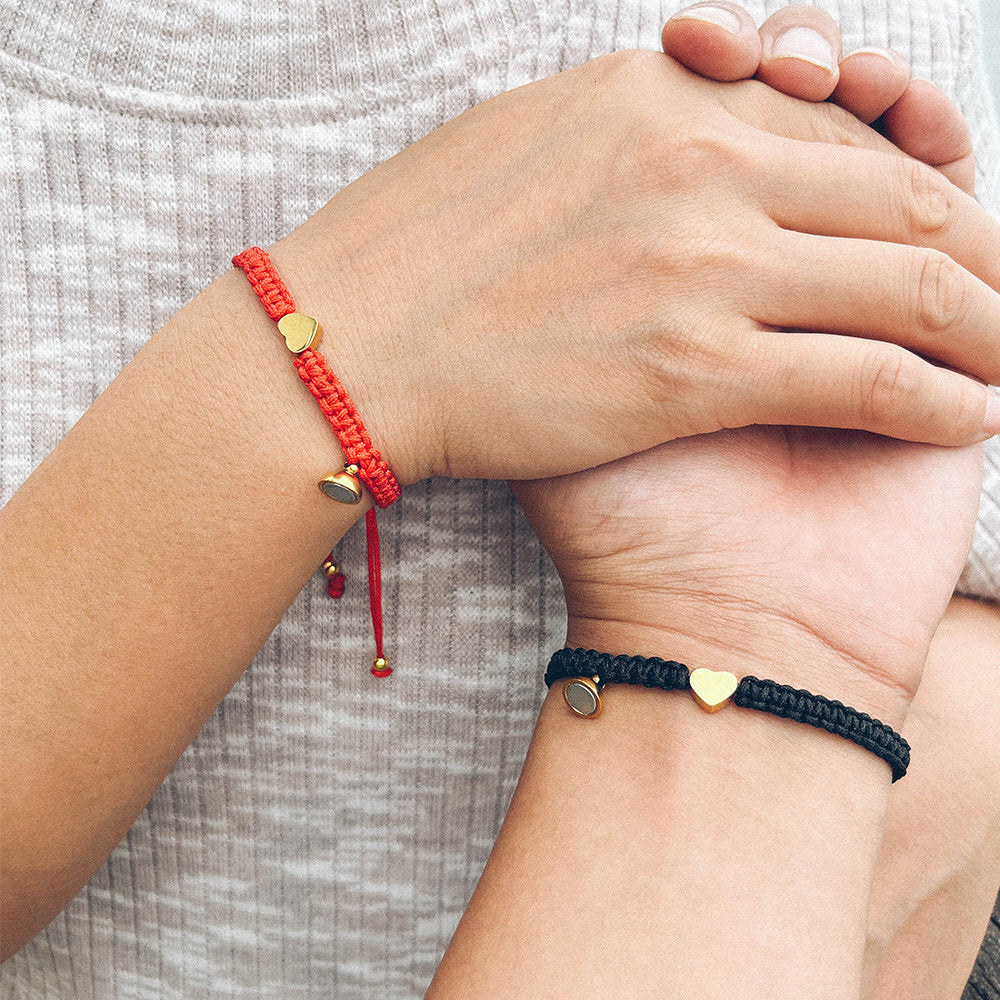 Bracciale intrecciato per il cuore in acciaio inossidabile