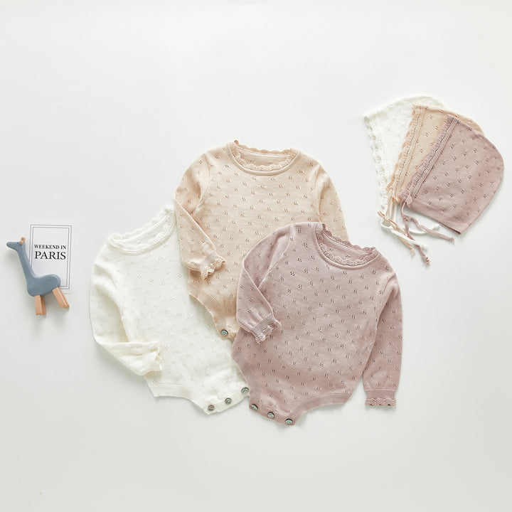 Baby knitted romper jumpsuit