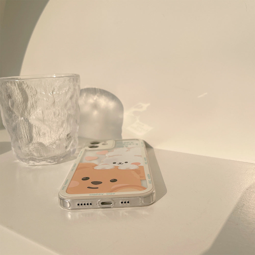 Cartoon Cute Rabbit Bear All-Inclusive Soft Teleen Case