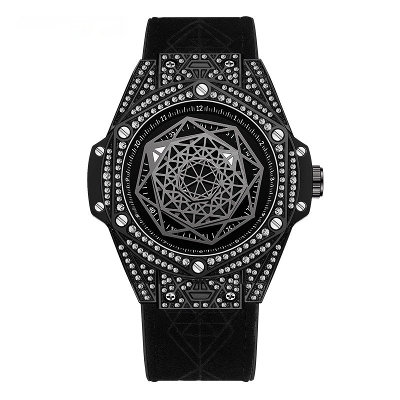 Orologio da uomo geometrico diamante