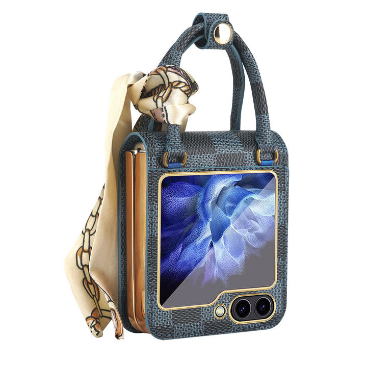 Elektroplattierte Handtasche Flip5 Ribbon Ornament Einteilige Scharnier-Schutzabdeckung