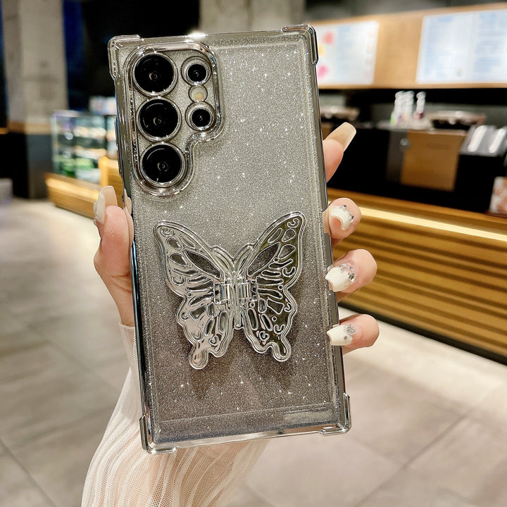 Funda de teléfono de Stand Butterfly anti -Drop de cuatro esquina