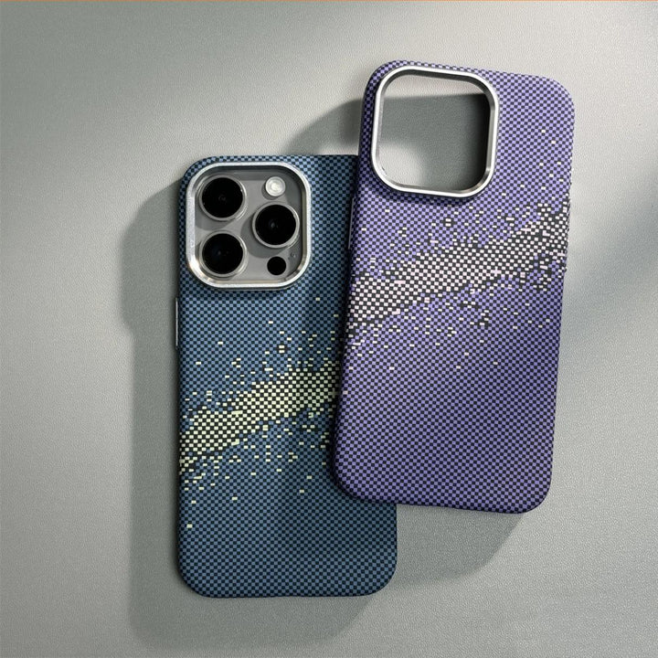 Phone Case Carbon Fiber Pattern Magnetic Suction Drop-resistant Protective Cover