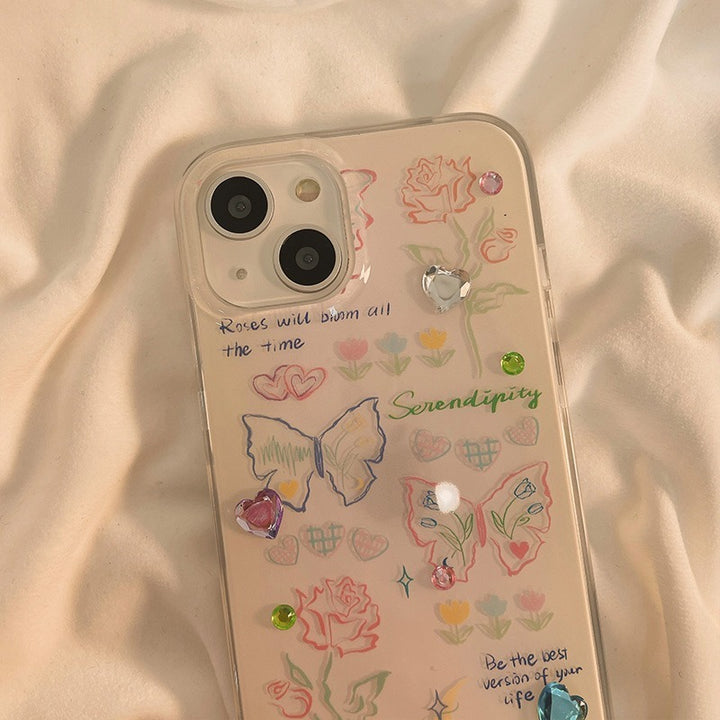 Transparent And Creative Butterfly Phone Case