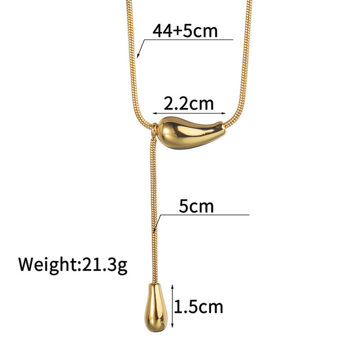 Mode einfache Titan -Stahl -Halskette Nische
