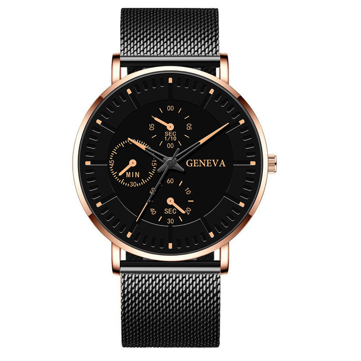 Sangle en mailles de la mode coréenne Watch pour hommes Simple