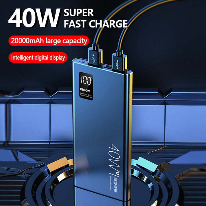 Carga súper rápida y gran capacidad de 20000 mAh Power Bank
