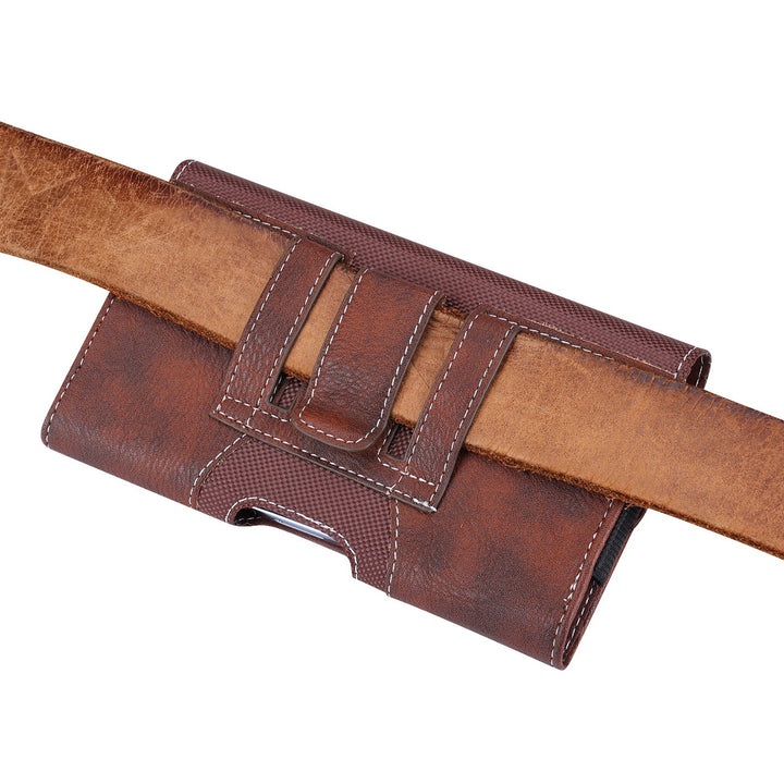 Universal Leather Phone Case Stitching Waist Bag