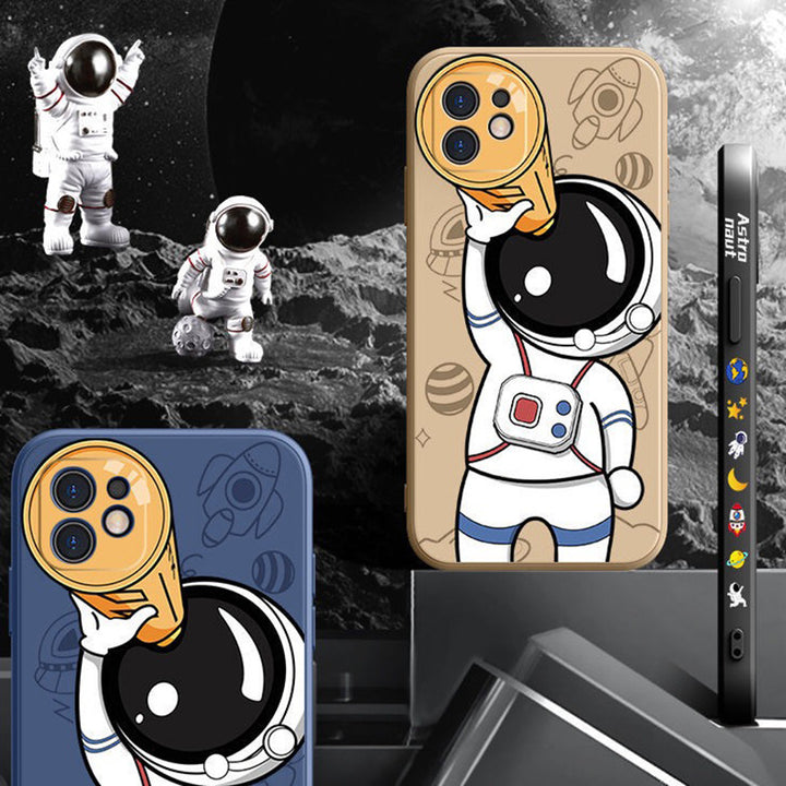 Compatible With  , Cartoon Astronaut Creative Planet Silicone Phone Case