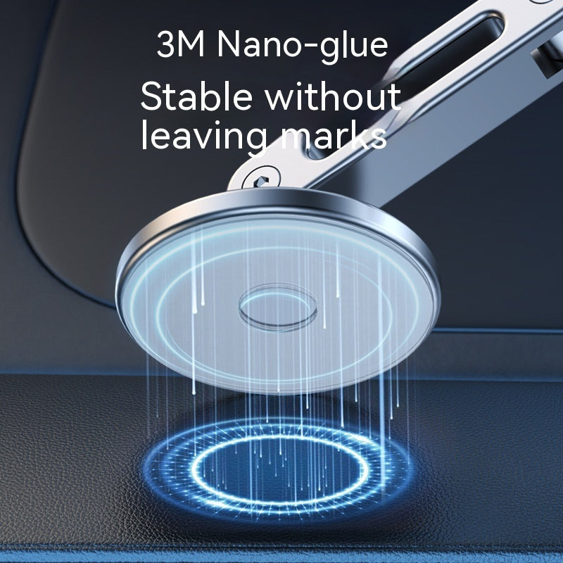 حامل هاتف السيارة المغناطيسي شاشة معلقة للسيارة 360 درجة دوارة من سبائك الألومنيوم المعدنية