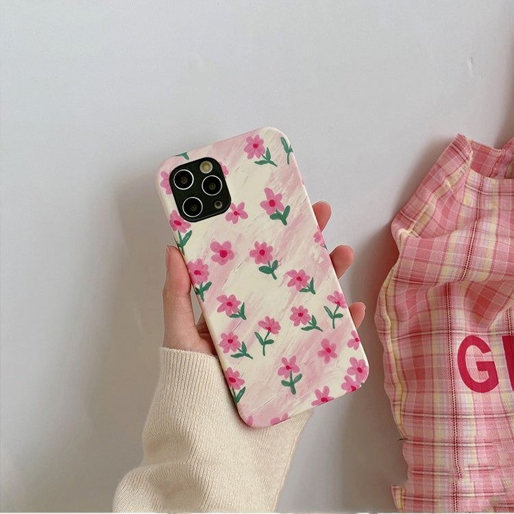 Caixa de celular floral de maquiagem simples de fundação