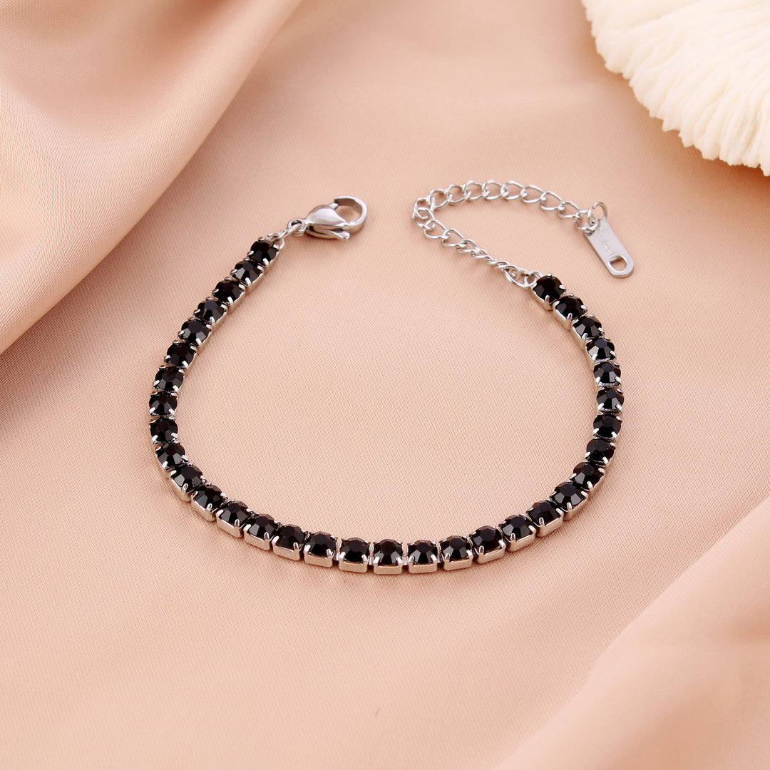 Fashion Bracelet en diamant à plusieurs rangées en acier inoxydable simple
