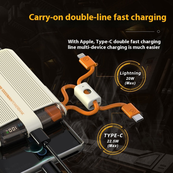 With Cable Power Bank 225W Super Fast Charge Portable Power Source