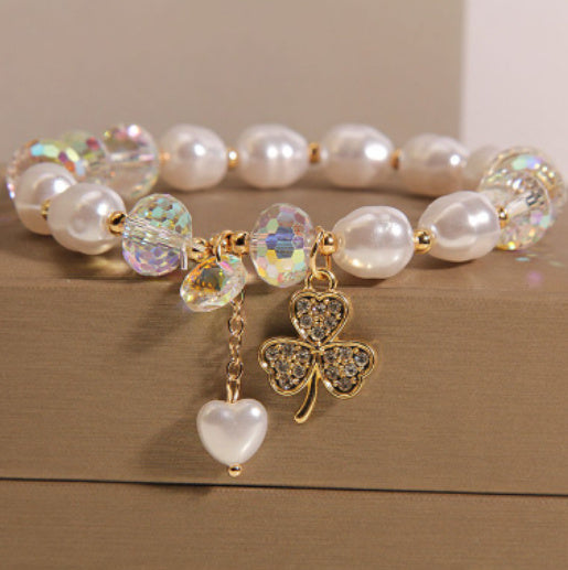 Women's Niche Natural Aquamarine Crystal Bracelet