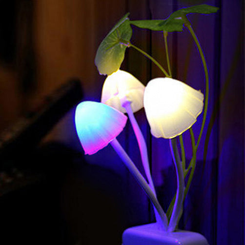 Lumière de champignons à LED de couleur, 3 couleurs, avec capteur, nouveauté, 220 V