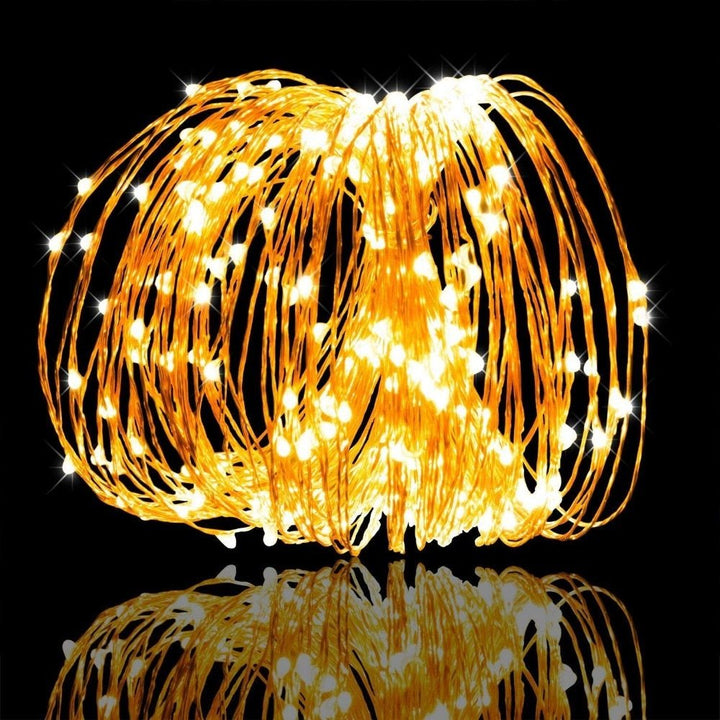 クリスマスライトLED屋外バッテリーUSB電源2m5m10mストリングライトクーパーワイヤーガーランドウェディングパーティー飾り妖精ライト