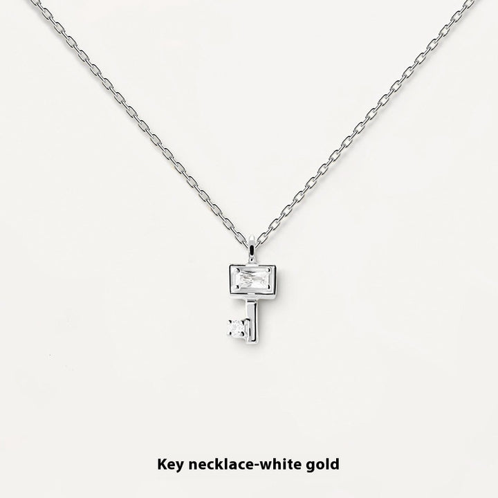 Spesiell interesse Design Love S925 Sterling Silver Key halskjede