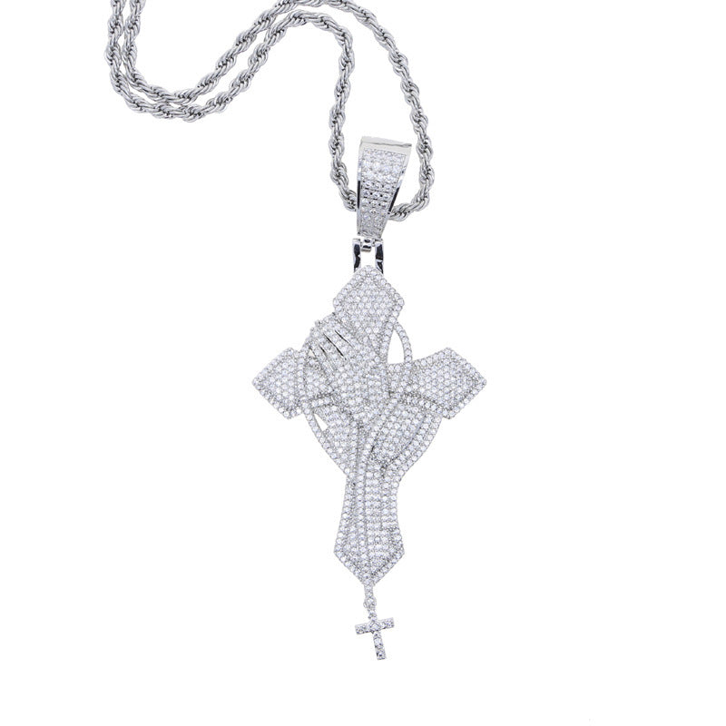 Prayer Cross Pendant Hiphop Fashion Hip Hop