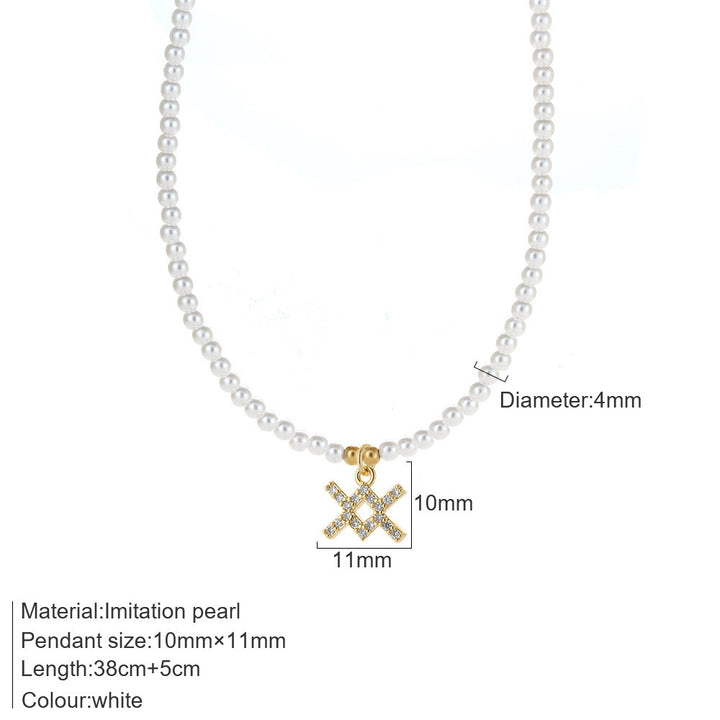 Pearl Necklace Female 12 Constellation Pendant Trend