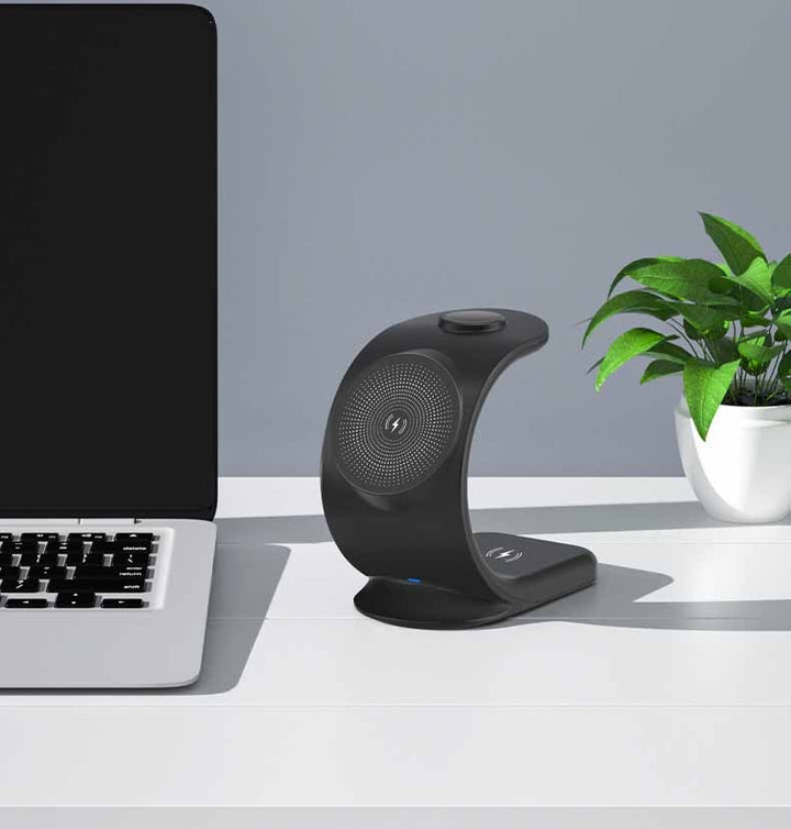 Vertical Three-in-one Magnetic Wireless Charger