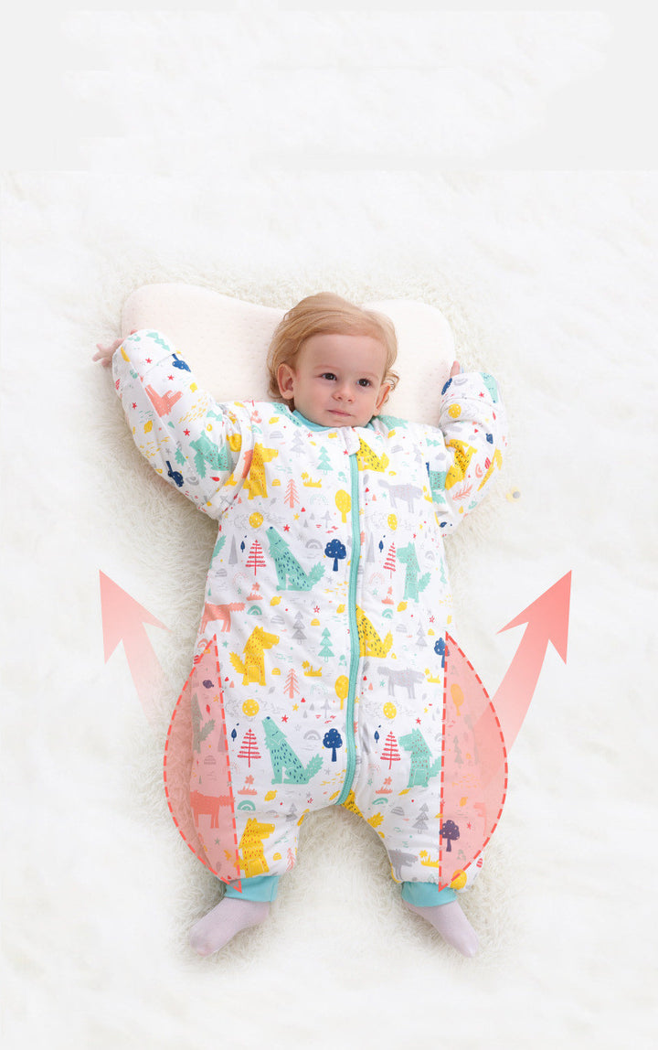 Baby sleepsacks tegneserie mønster baby sovepose vognsekk for nyfødt delt ben