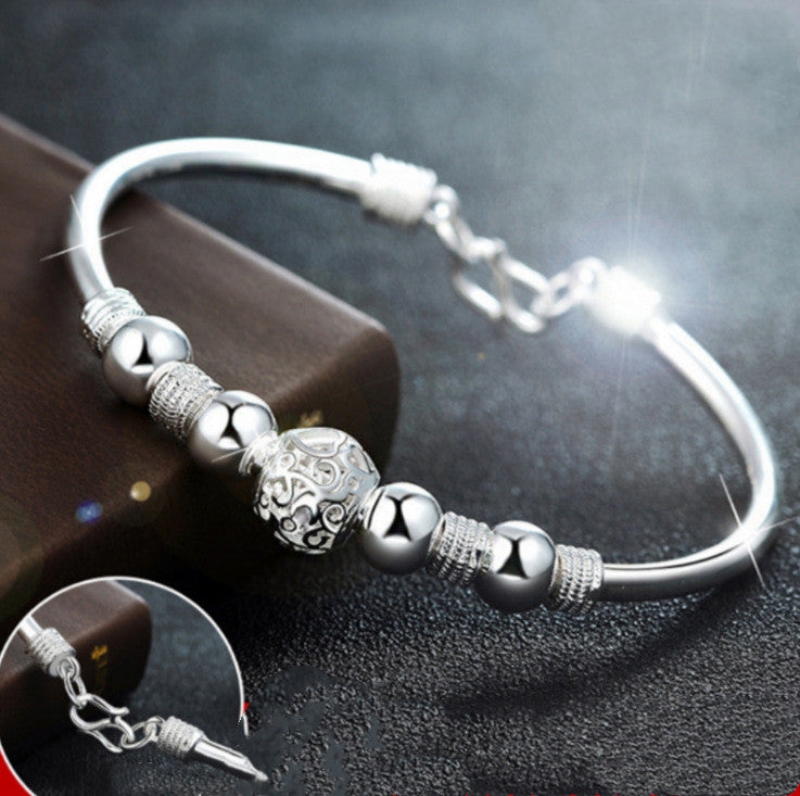 Perle mutevoli per perle mutevoli in argento in argento bianco braccialette da donna
