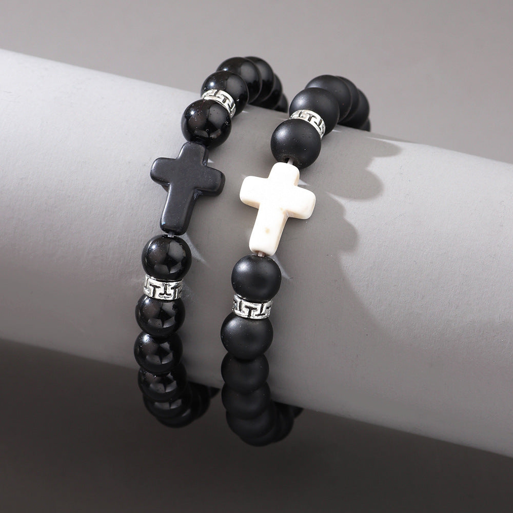 Natural Stone Bracelet Matte Black