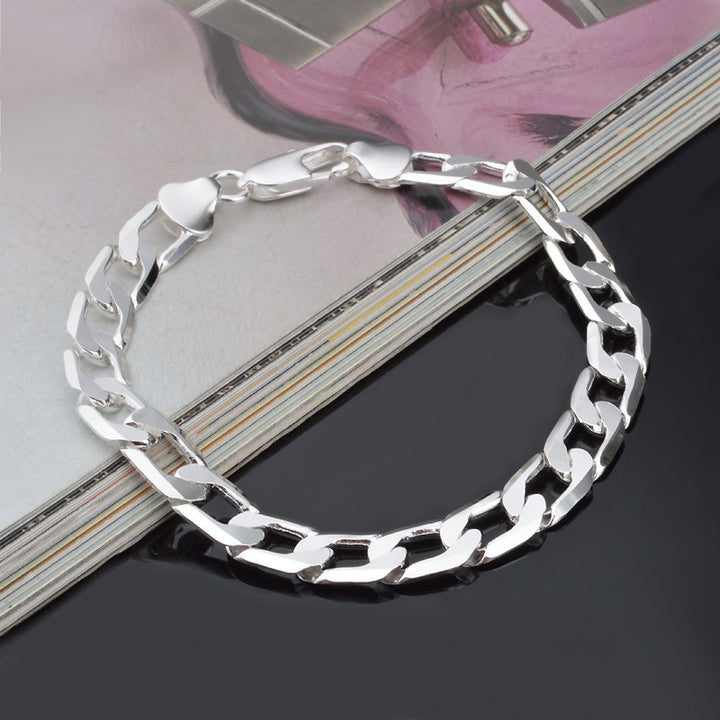 Sterling Silver Bracelet Sideways Silver Bracelet