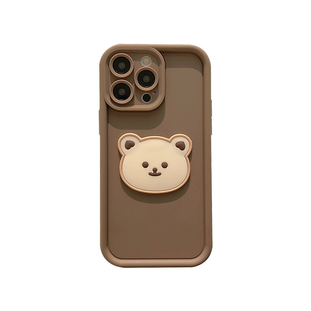 Cartoon Bear Protecteur de téléphone en silicone doux