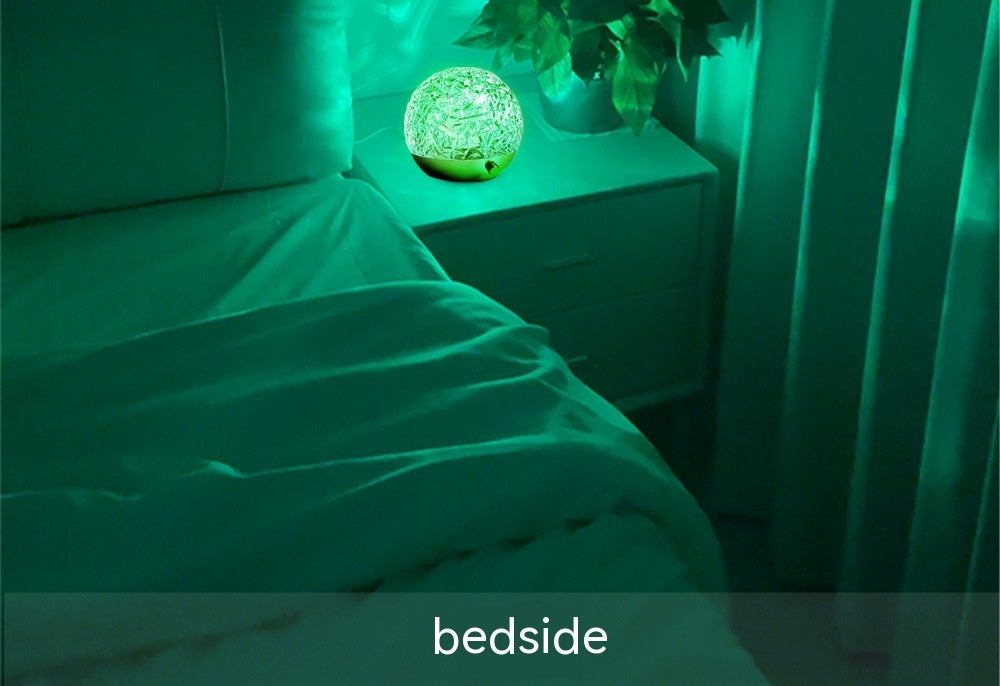 Nouveau projecteur de rippage de l'eau Lumière de nuit Crystal lampe de lit de lit de chambre à coucher pour la maison décoration esthétique cadeau de Noël au coucher du soleil