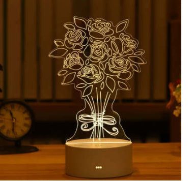 3D lamp Acryl USB LED Night Lights Neon Sign Lamp Xmas Home Decorations For Room Decor Valentijnsdag Geschenken