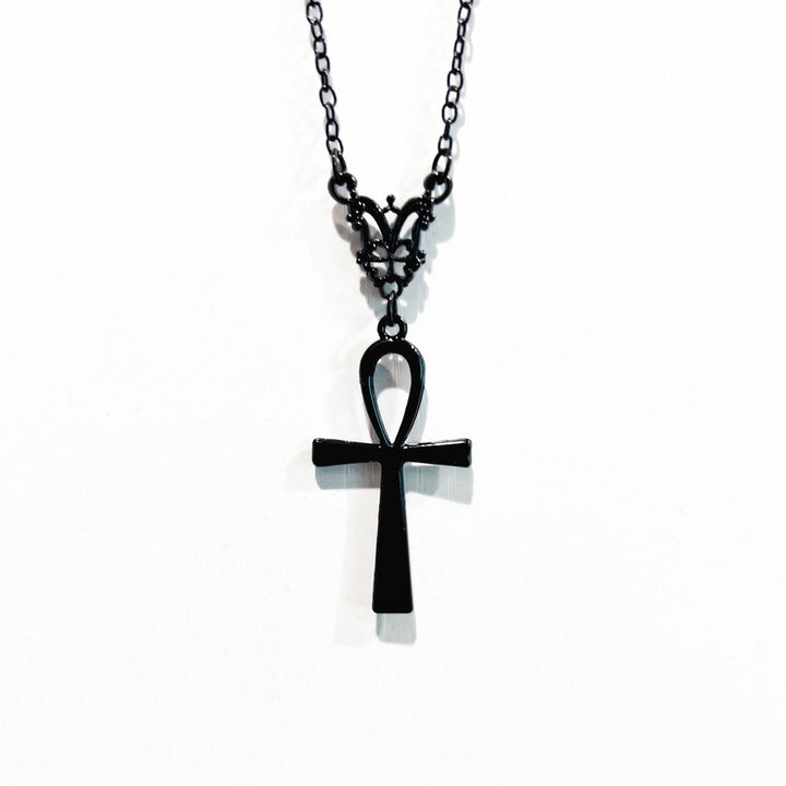 Collier de croix de papillon d'Halloween