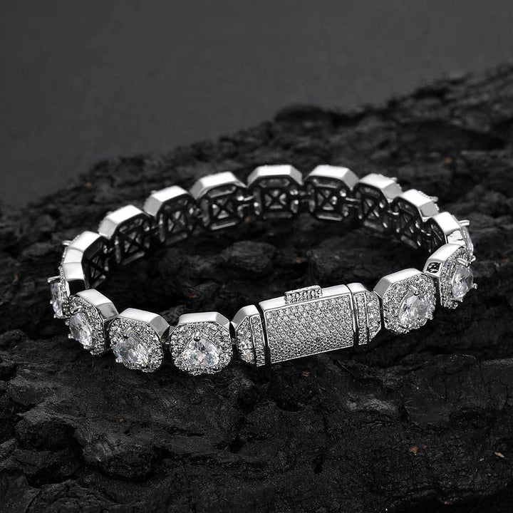 Persoonlijkheid Diamond Stud Hip Hop heren armband